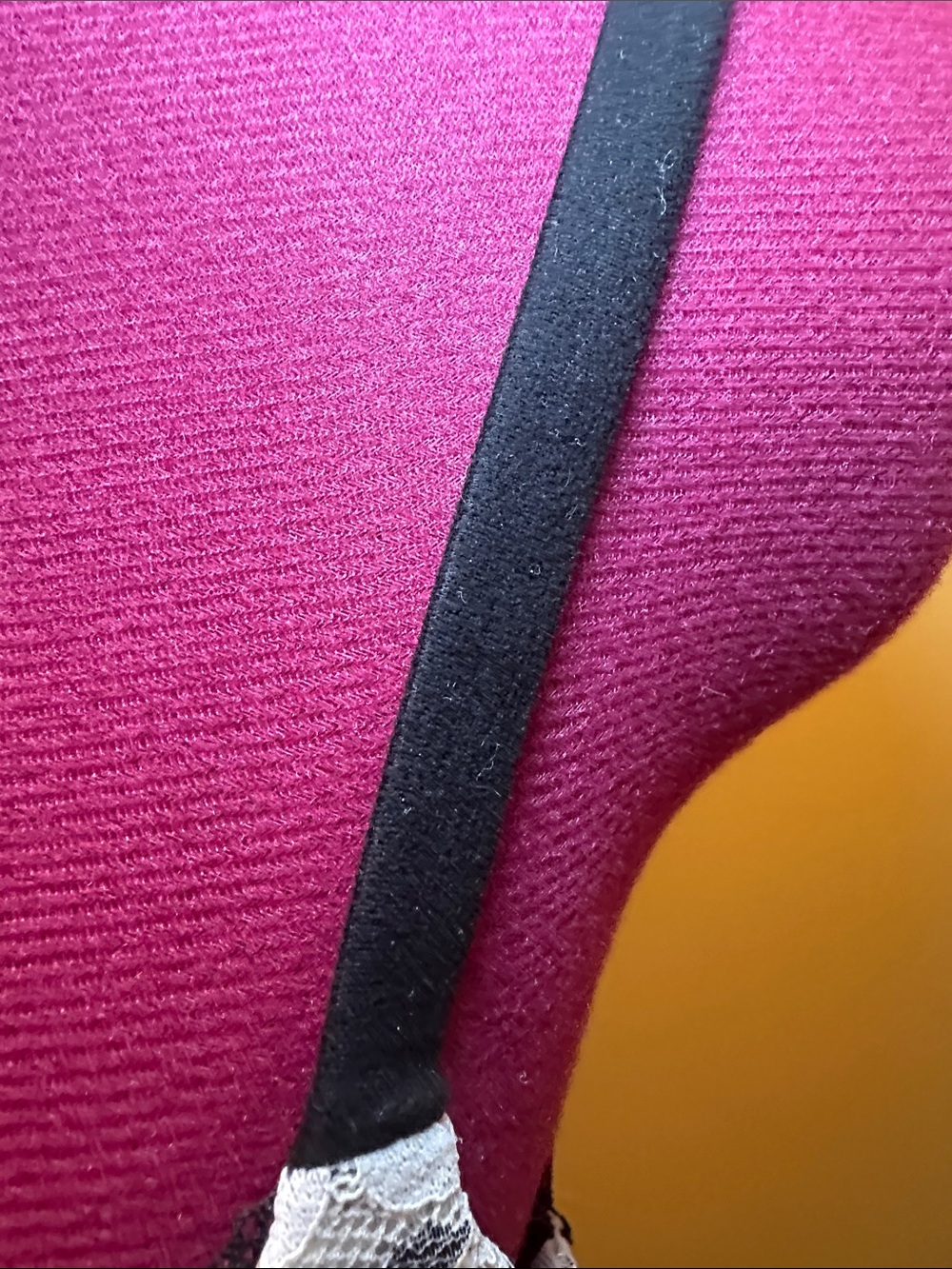 Victoria's Secret Body by Victoria Lined Demi Bra Black Lace White Overlay - Picture 4 of 13